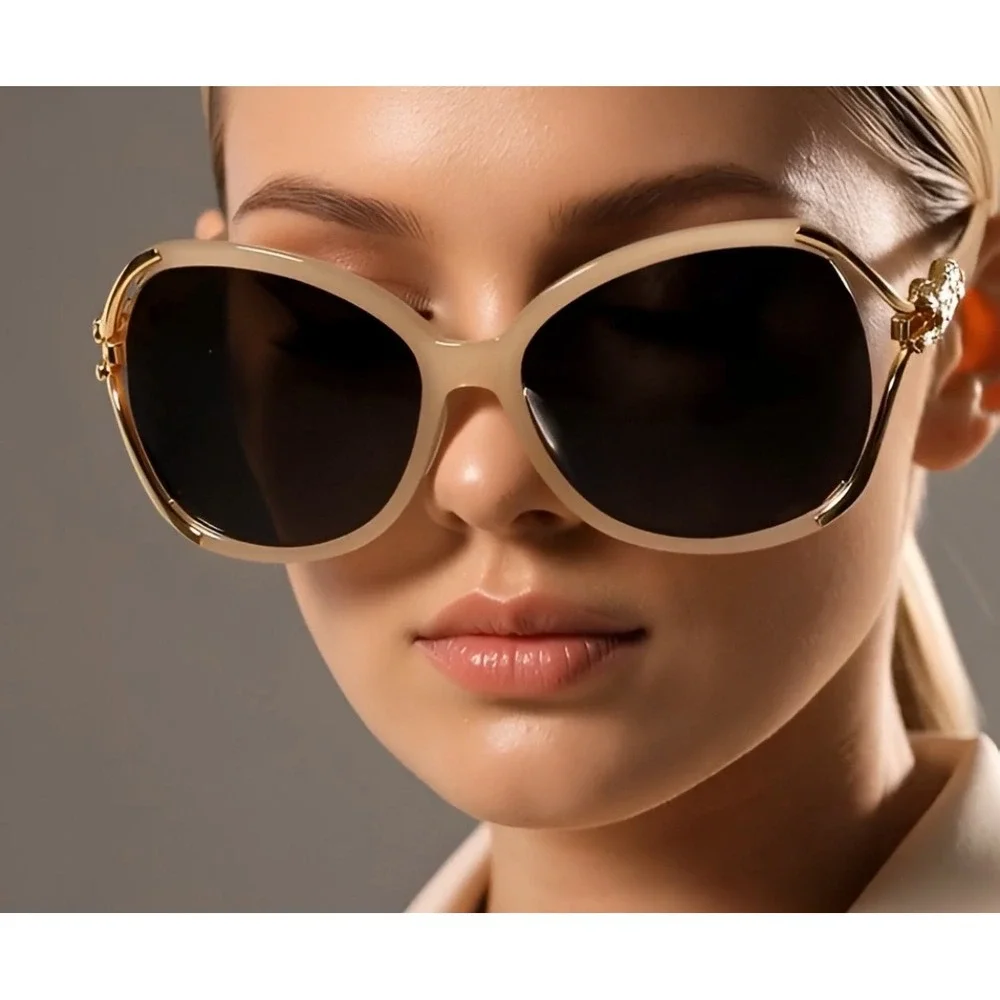Womens Designer Inspired‎ Sunglasses, Leopard Embellished Frame UV400 Unique New